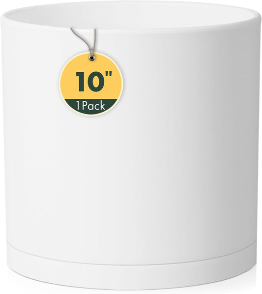10 Inch Cylinder Plant Pots for Indoor and Outdoor Use