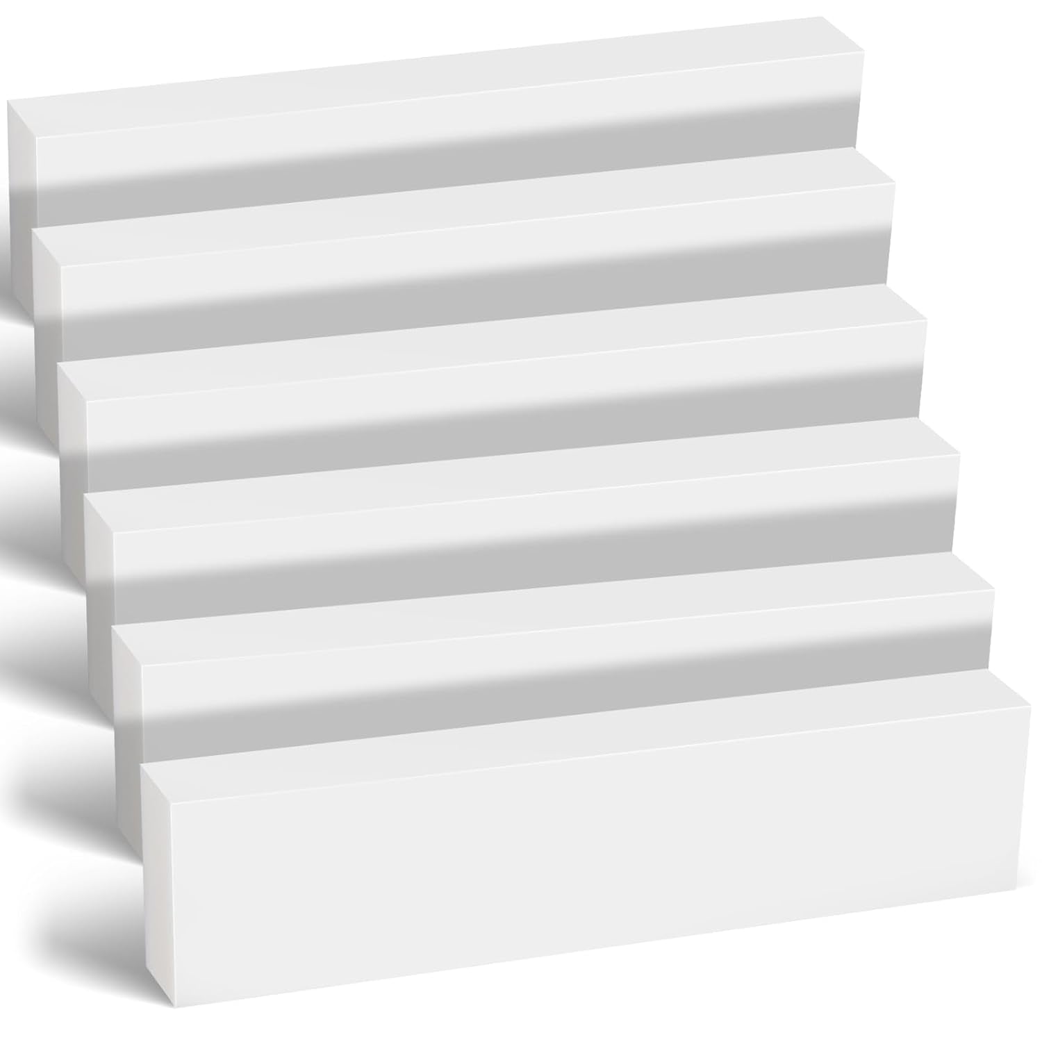 6 Pcs HDPE Plastic Block for Machining and DIY Projects