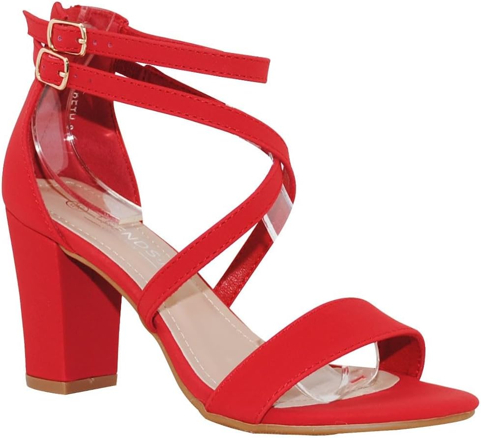 Women's Chunky Heel Ankle Strap Sandals for All-Day Comfort
