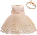Baby Girls Lace Embroidery Pageant Dress 0-6T - Bowknot Tutu