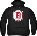 Trendy Casual Hoodie with Distressed College Logo