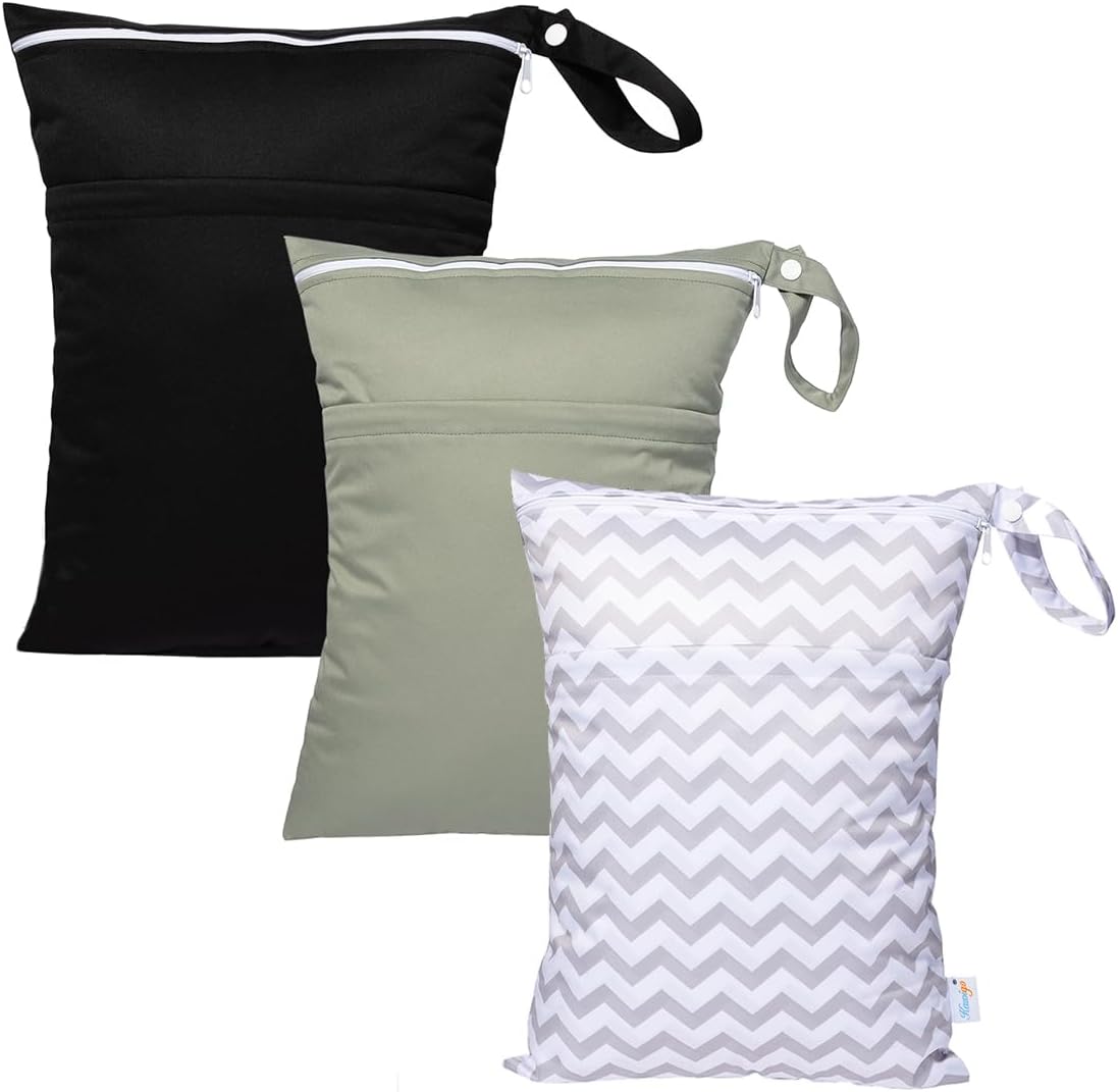 3 Pack Waterproof Wet Bags by Kawigo - Travel Essential