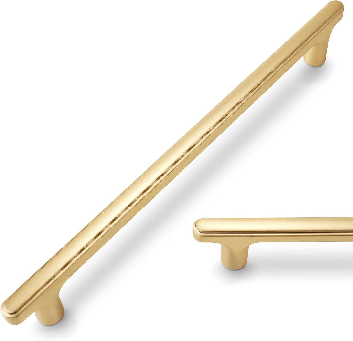 10 Pack 7-1/2 inch Brushed Brass Kitchen Cabinet Handles