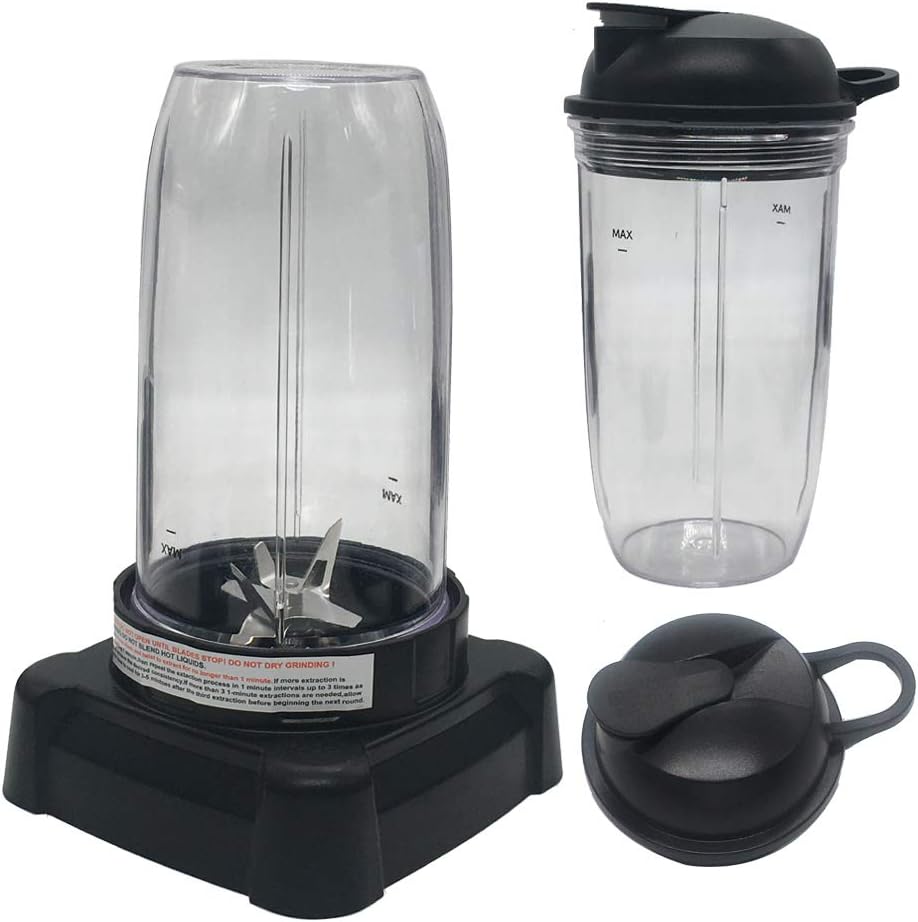 Ninja Blender Upgrade Kit: Extractor Blades & 24oz/32oz Cups - Compatible, Enhance Performance