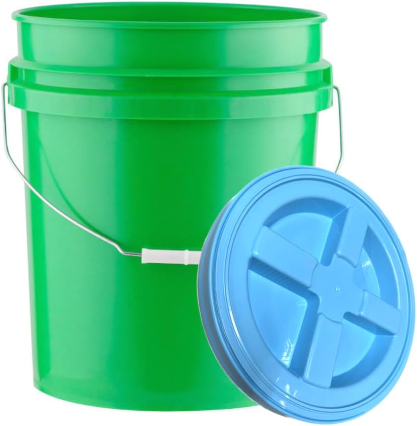 5 Gallon Food Grade Plastic Bucket with Air Tight Lid for Storage