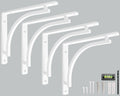 Classic White Heavy Duty Shelf Brackets 10 in - Strong L Bracket
