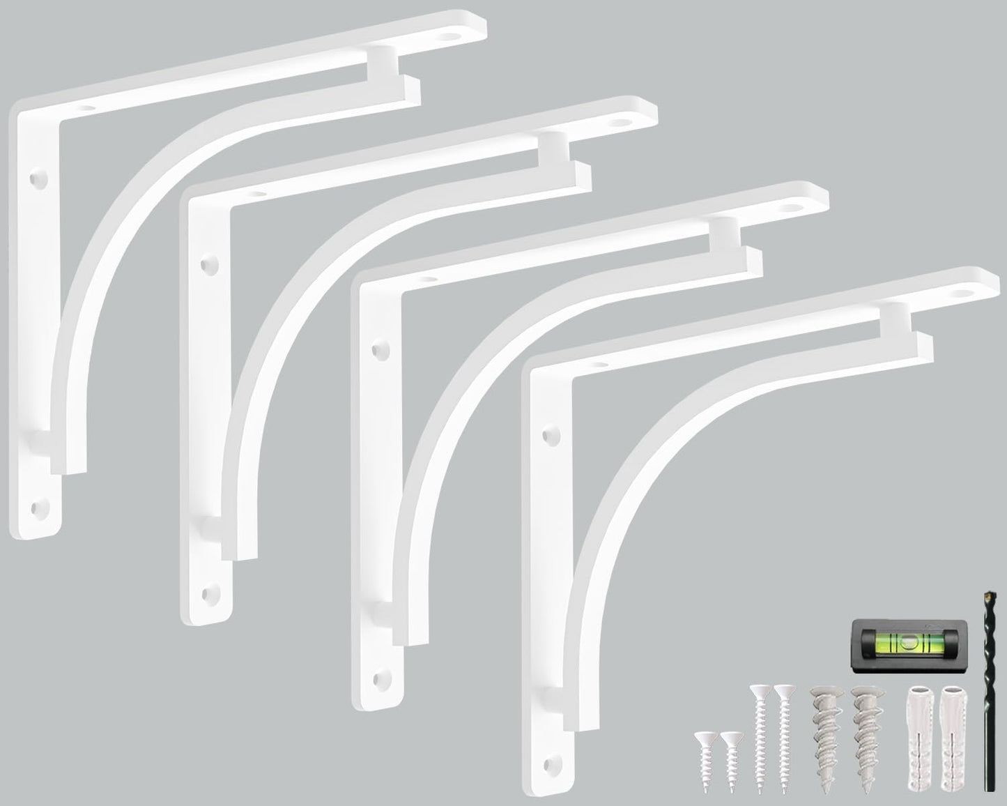 Classic White Heavy Duty Shelf Brackets for Versatile Shelving