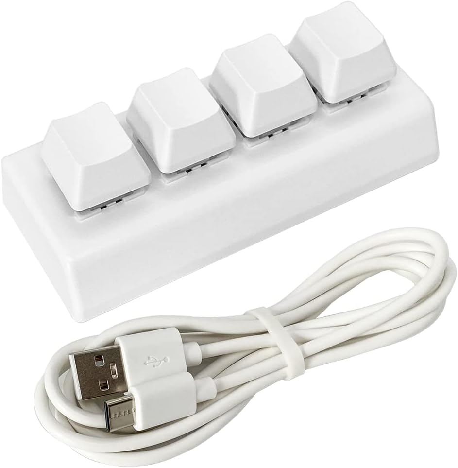 QINIZX Mini Macro Keypad: Fully Programmable, Red Switches