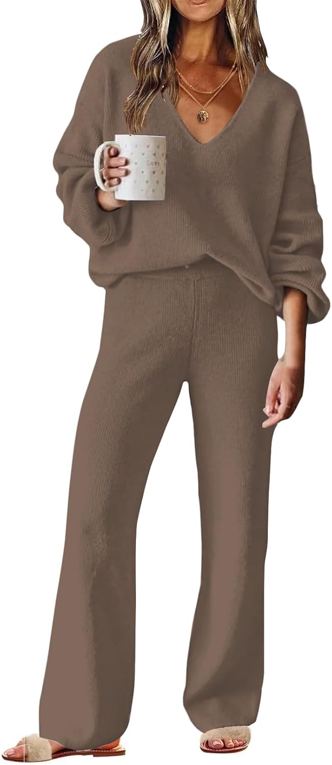 ETCYY NEW Womens 2 Piece Outfits Sweater Lounge Set Review