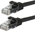 Cat6 Ethernet Patch Cable 10 ft Black (12 Pack) - Flexboot Snagless