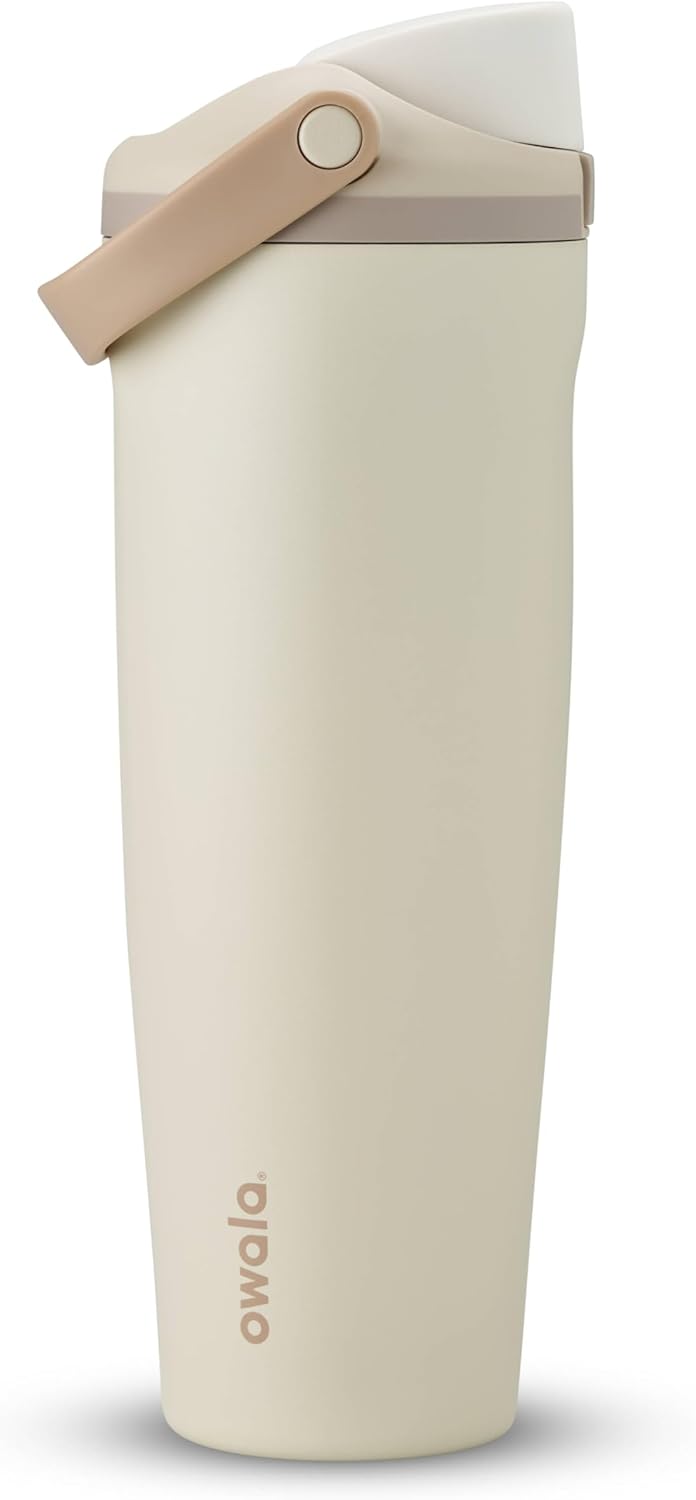 Owala FreeSip Sway 40-oz Stainless Steel Water Bottle in Tan