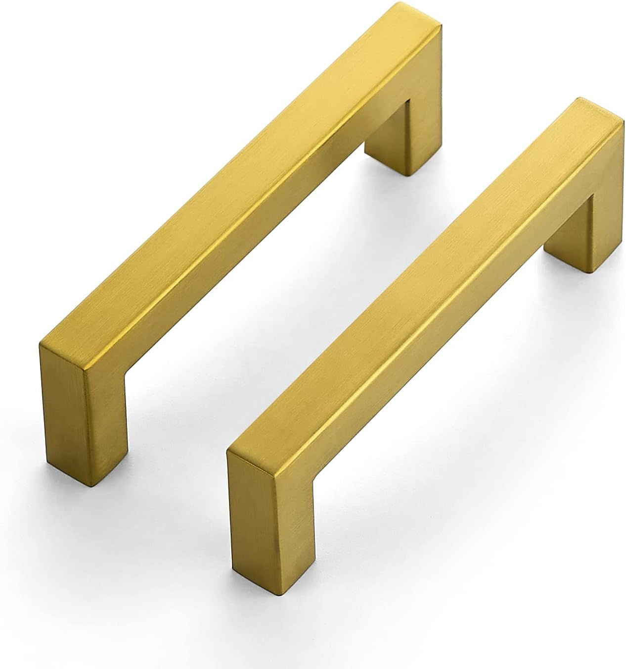 Ravinte 30 Pack 4 Inch Square Cabinet Handles in Brushed Brass