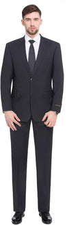 P&L Men's 2 Piece Classic Fit Suit - Timeless Two-Button Set
