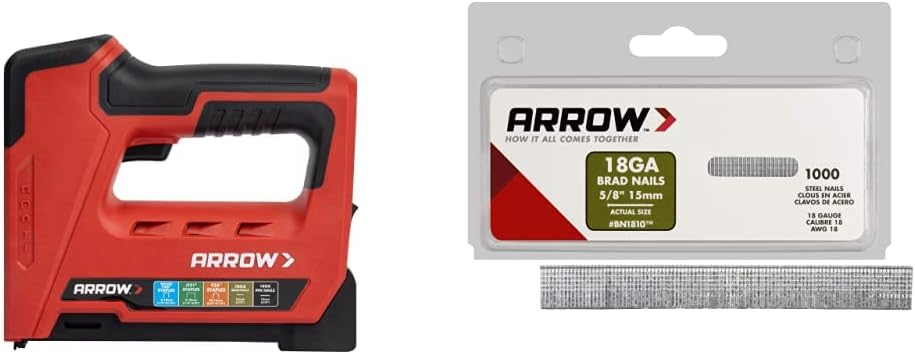 Arrow ET501C Cordless Staple and Nail Gun with 1000 Brad Nails