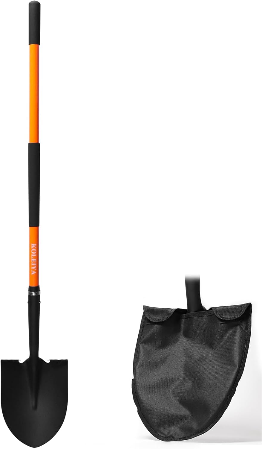 Heavy Duty Garden Shovel for Digging with Fiberglass Handle
