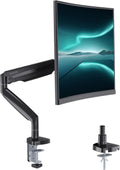 Curved Monitor Mount Single Arm for 35in Ultrawide - Space Saving