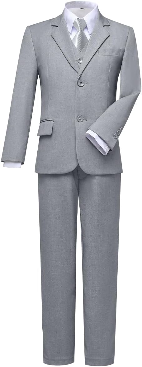 Visaccy Boys Slim Fit Dress Clothes for Special Occasions