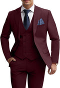 Men's Slim Fit 3 Piece Suit Set for Business and Formal Occasions