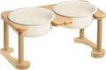 Elevated Ceramic Dog Bowls for Medium Dogs with Anti-Slip Stand