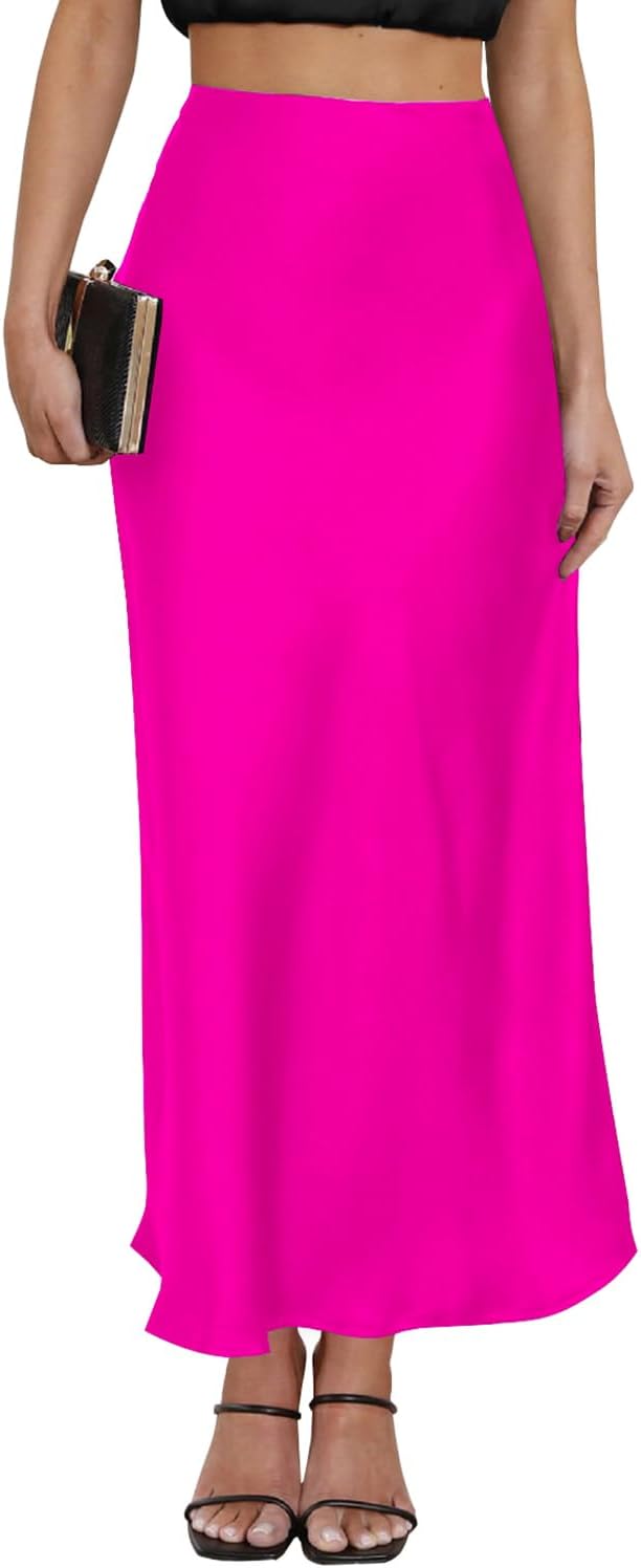Leopard Print Satin Maxi Skirt for Women - Stylish Summer Wear