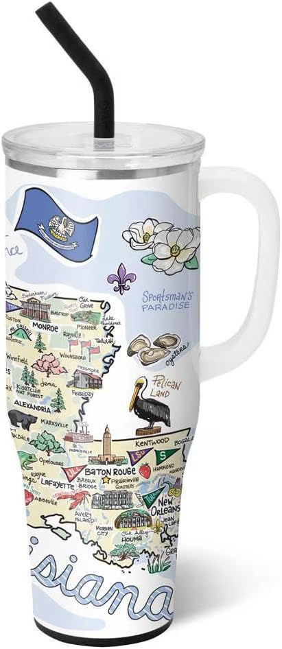 Swig Life 40oz Mega Mug: Insulated Tumbler with Handle & Straw