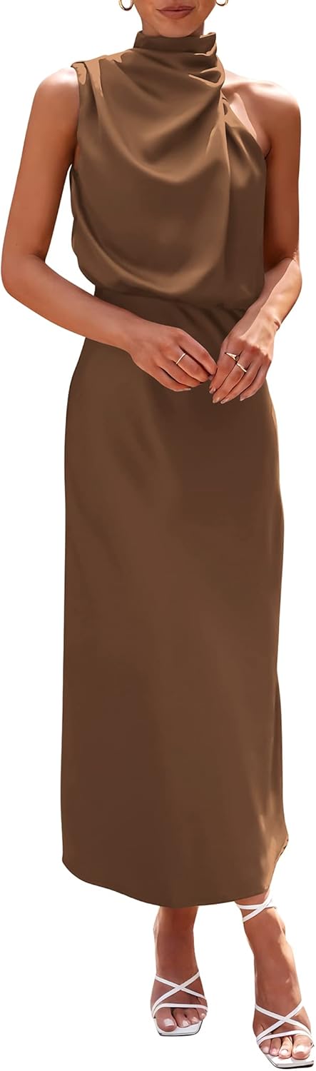 Elegant Satin Maxi Dress for Women - Perfect Summer Style