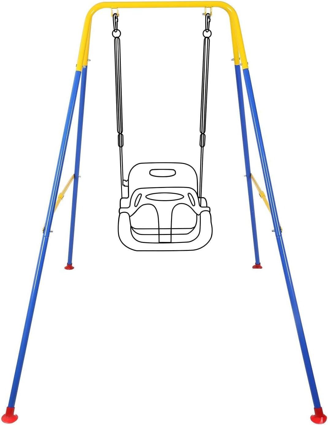 Metal A-Frame Hammock Chair Stand for Baby Swing - Foldable Design