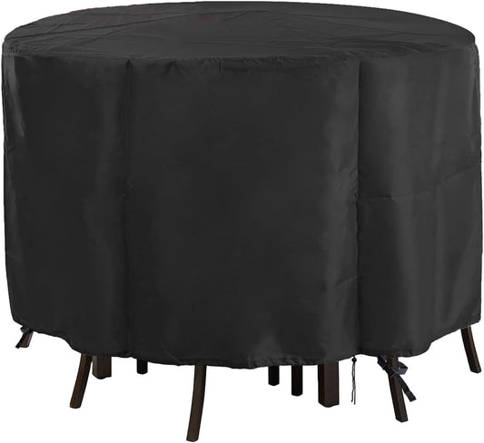 Round Patio Bar Height Table and Chair Cover for All Seasons