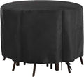 Round Patio Bar Height Table and Chair Cover 90 in x 43 in