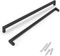 KNOBWELL 12-3/5in Black Cabinet Pulls 15 Pack - Modern Square T Bar