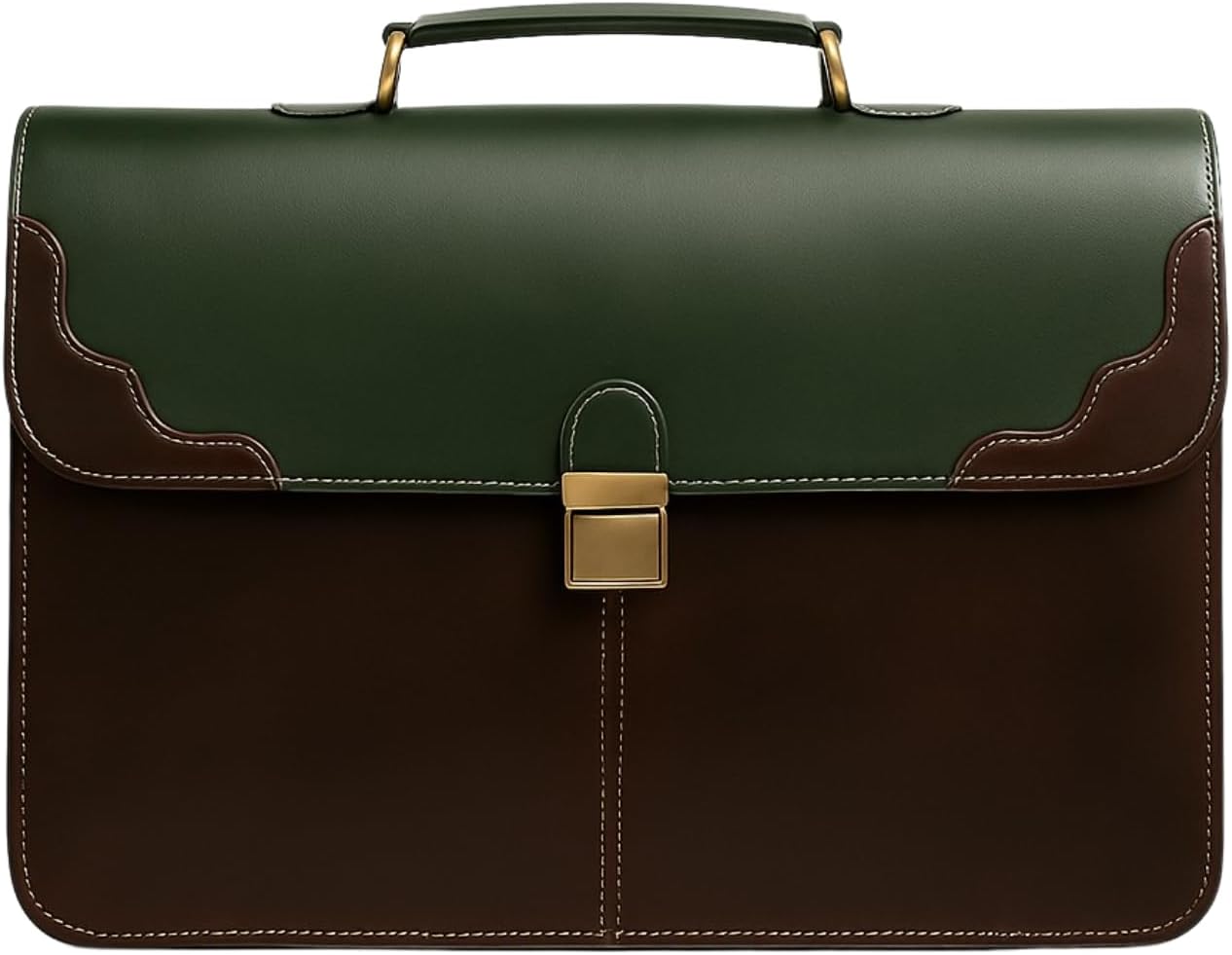 Handmade Full Grain Leather Briefcase for Unisex Vintage Style