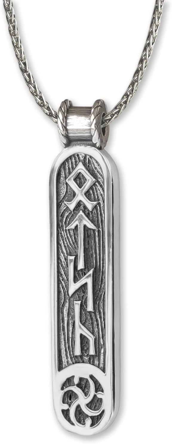 Viking Rune Formula Pendant Necklace - 925 Sterling Silver Jewelry