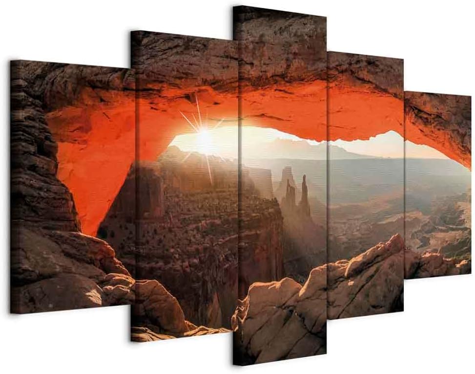 Acoustic Canvas Wall Art Mountains Landscape for Soundproofing
