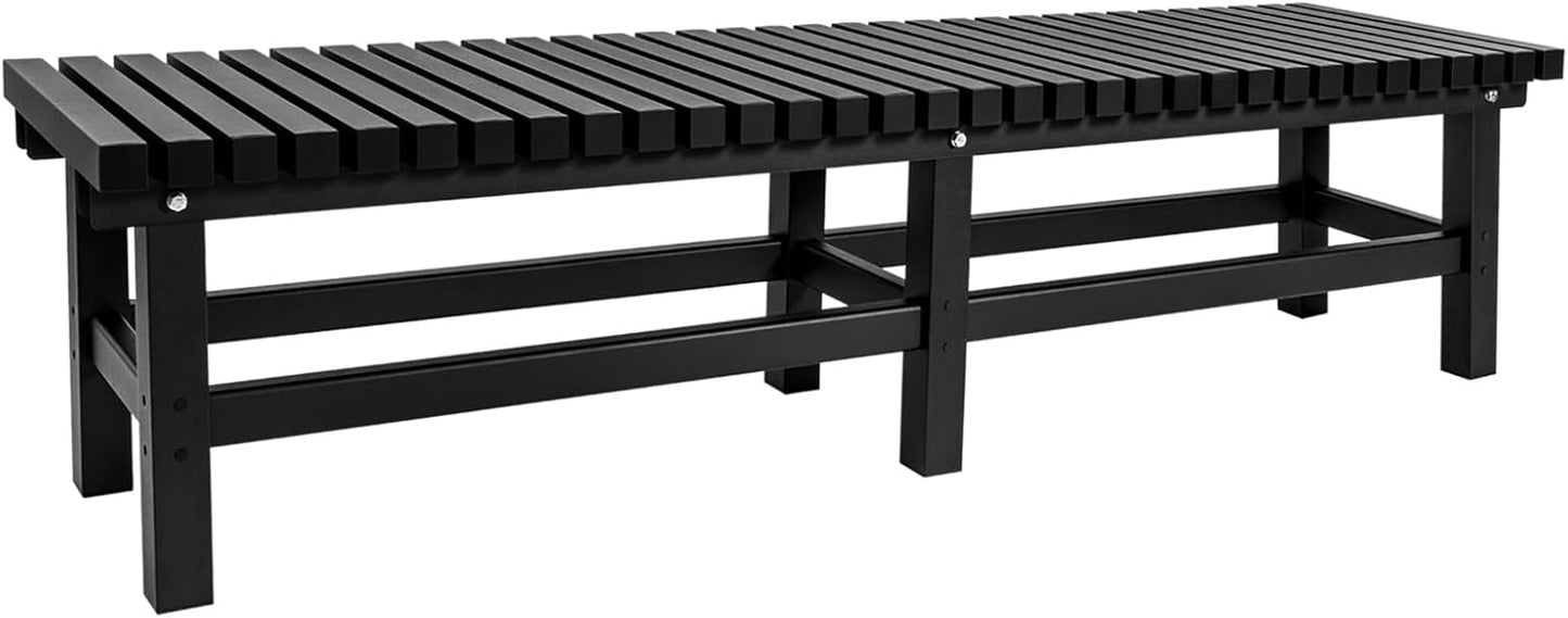 TECSPACE 70 Inches Aluminum Outdoor Weatherproof Bench for Gardens