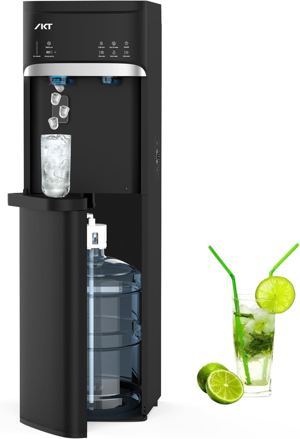 IKT Self-Cleaning Water Cooler Dispenser with Ice Maker