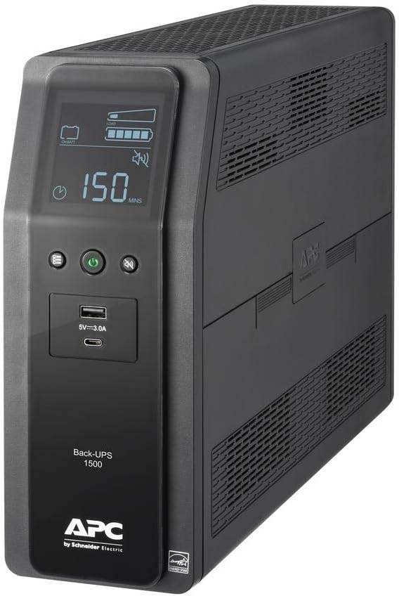 APC 1500VA Battery Backup with LCD for Reliable Power Protection