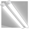 Utility LED Shop Light Fixture 2PCS 4ft Linkable Plug in LED Tube
