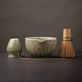 Matcha Set Match Bowl with Spout and Whisk - 4pc Ceramic Kit