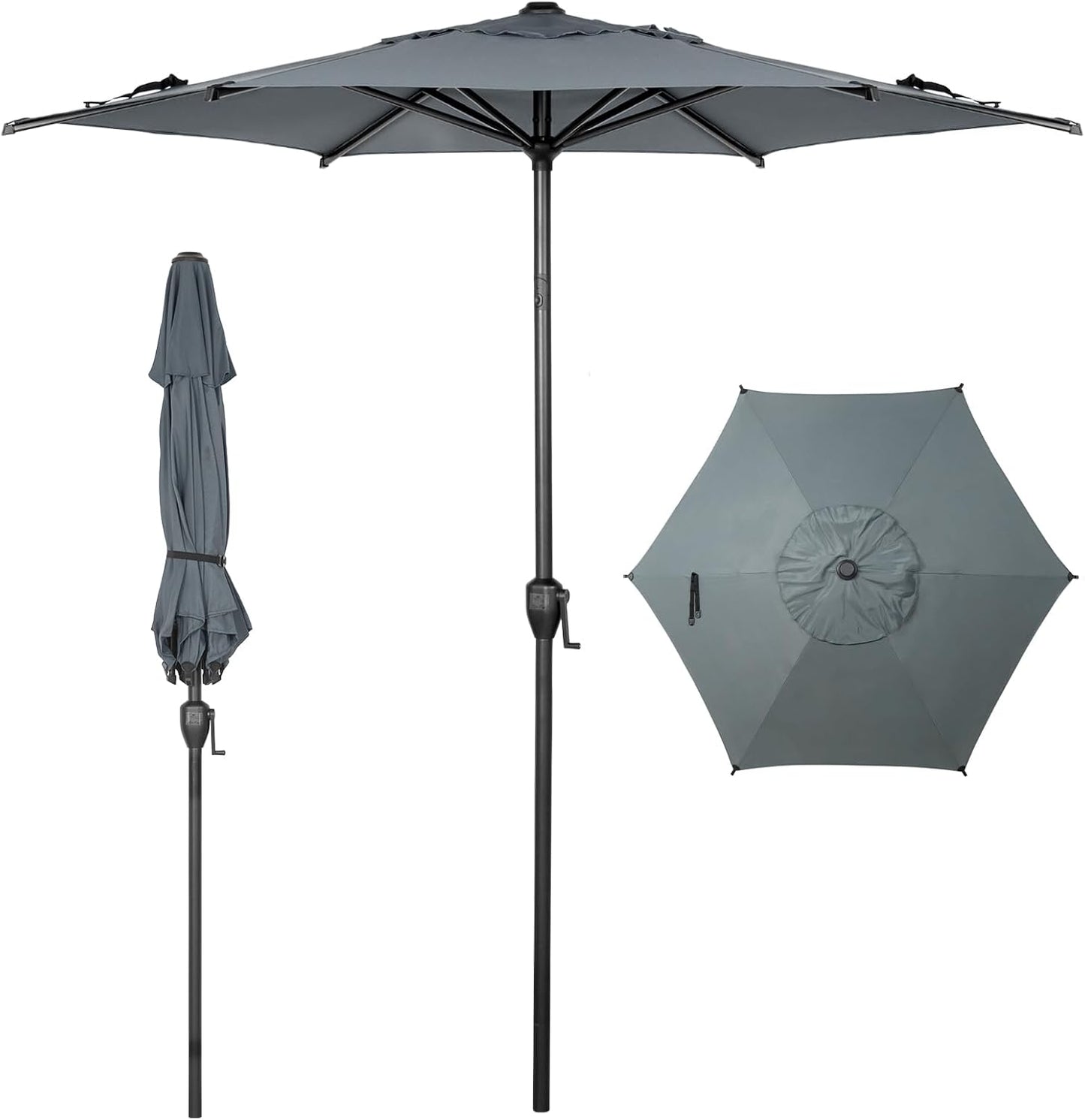 7.5FT Lyon Outdoor Patio Umbrella with Crank and Tilt Feature