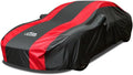 Small Car Cover Waterproof All Weather Protection with Red Stripe