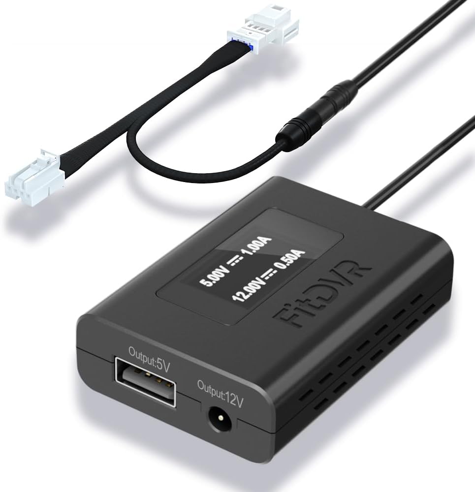 Dash Camera Power Adapter for Mercedes Benz with LED Display