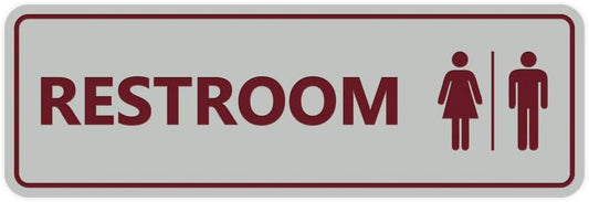 Standard All Gender Restroom Sign Small 10 Pack for Any Space