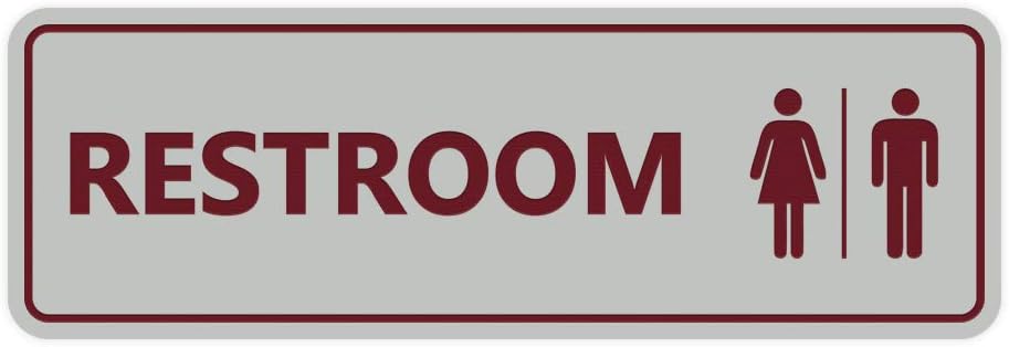 Standard All Gender Restroom Sign 10 Pack for Modern Spaces