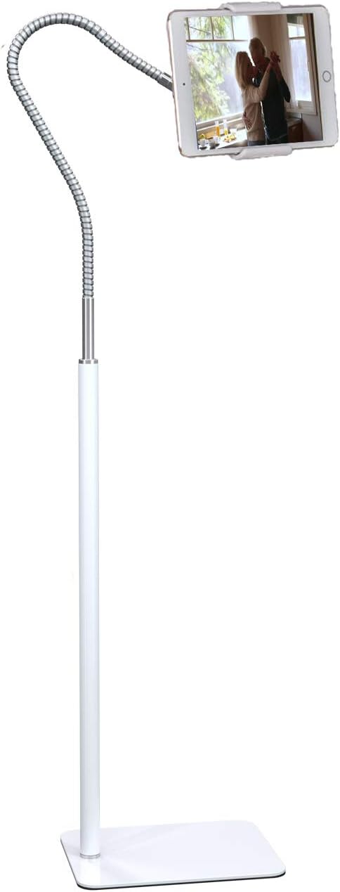 Tablet Floor Stand with Flexible Gooseneck for 3.5-10.6 Devices