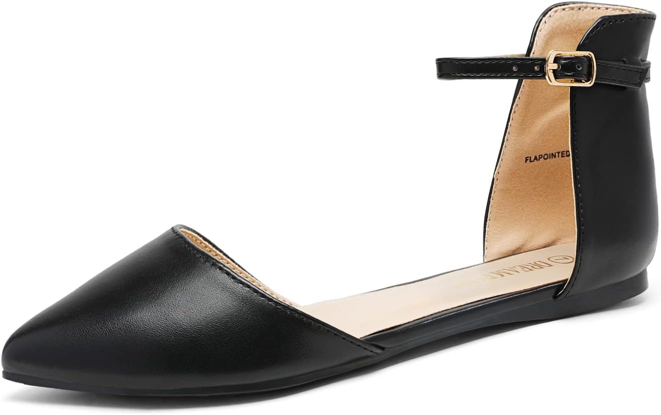 DREAM PAIRS Flapointed Women's Casual D'Orsay Pointed Flats