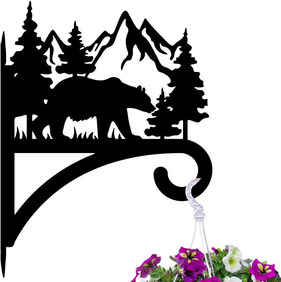 peacoblue Iron Plant Hanger Hook for Indoor Outdoor Use