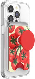 PopSockets Phone Wallet with Expanding Grip and Adapter Ring - Campari