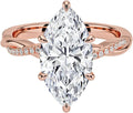 Marquise Moissanite Engagement Ring 1-3 CT - Twisted Vines