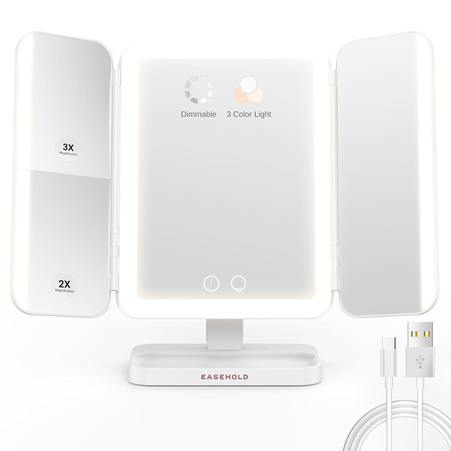 EASEHOLD Makeup Mirror with Lights for Flawless Beauty
