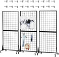 3-Pack 2 ft x 5.5 ft Grid Wall Panels - Freestanding Display Tower